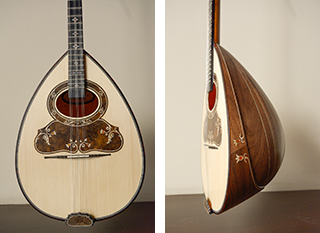 3 strings bouzouki from walnut