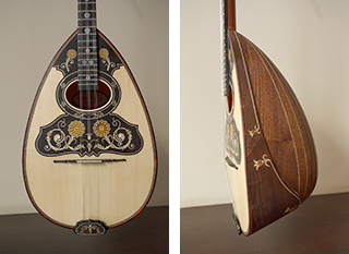 3 strings bouzouki Walnut - Mourtzinos Replica