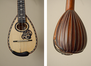 Baglamas from Brazilian Rosewood (Golden)